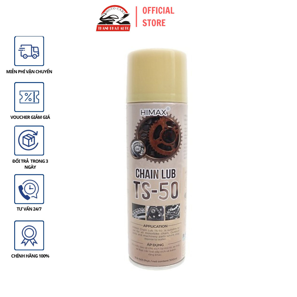 Dầu bôi trơn, bảo dưỡng sên dạng sáp cao cấp cho moto, xe máy TS-50 300ml