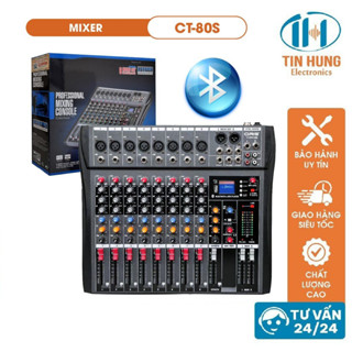 Mixer bluetooth Oris CT-80S bảo hành 1 năm chính hãng, mixer karaoke đầy đủ chức năng xử lý âm thanh chuyên nghiệp
