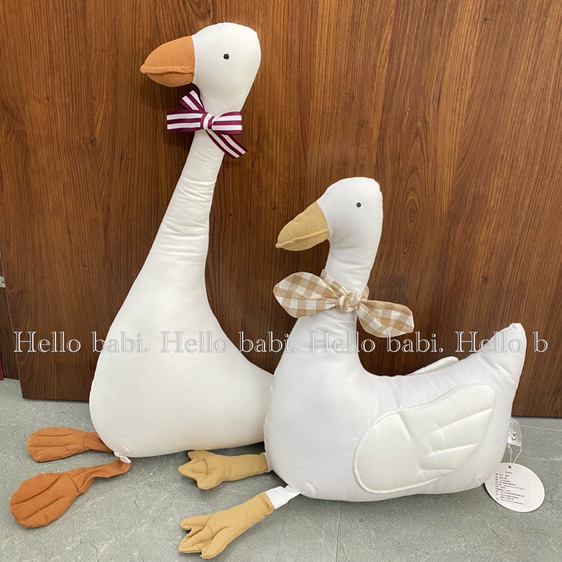 Thú Bông Ngỗng đeo nơ cao 55cm, Chính Hãng Kamimi/Muma Muying, Organic 100% Bông PP An Toàn Cho Bé Yêu