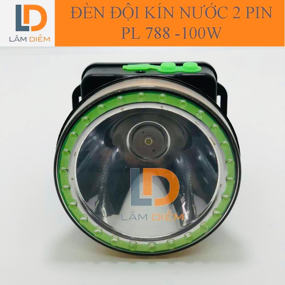 ĐÈN PIN SẠC ĐỘI ĐẦU CHỐNG NƯỚC 2 PIN LED SIÊU SÁNG 100W PL 788