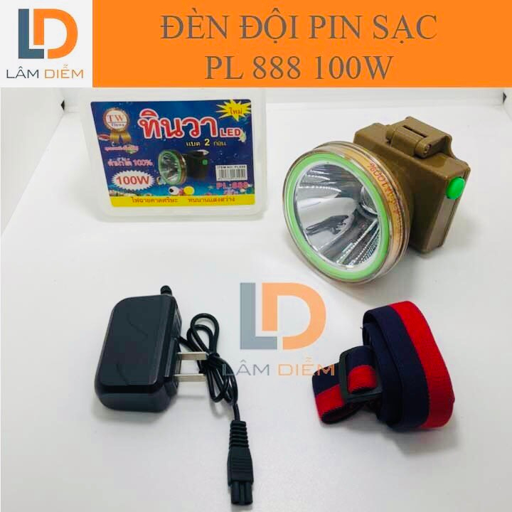 Đèn đội đầu siêu sáng chống nước 2 pin công suất 100w -PL 888