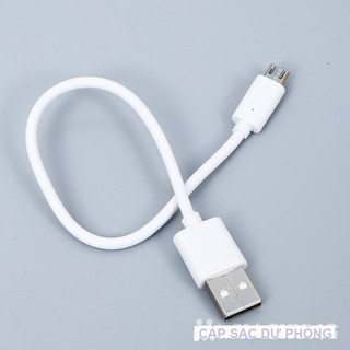 Dây cáp sạc điện thoại 20cm dùng cho sạc dự phòng Android USB MicroUSB loại ngắn