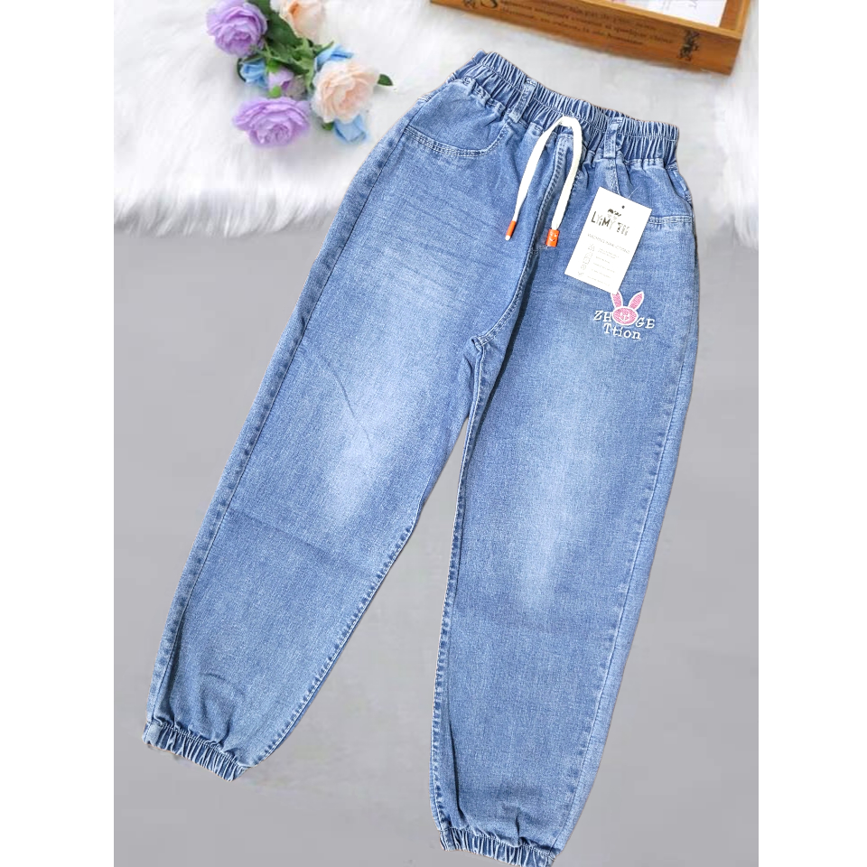 Quần bò dài bé gái sz 18_50kg/Quần jeans  bé gái đi hoc, đi chơi chất mềm co giãn
