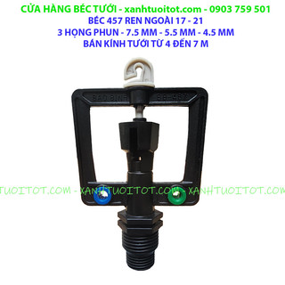 Bộ 10 cái béc tưới bb - 457 ren ngoài 17 - 21 - đen