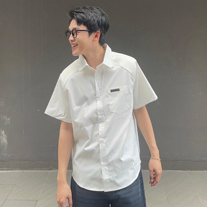 Sơ mi OAO STUDIO tay ngắn có đệm vai