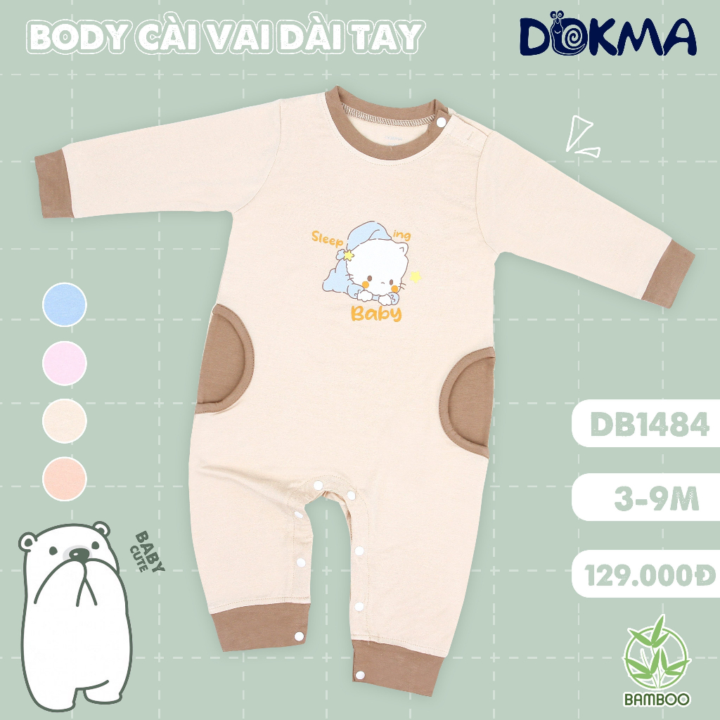💥 Body sơ sinh dài tay chất Bamboo siêu đẹp 1-9 tháng tuổi Dokma DB818 DB1484