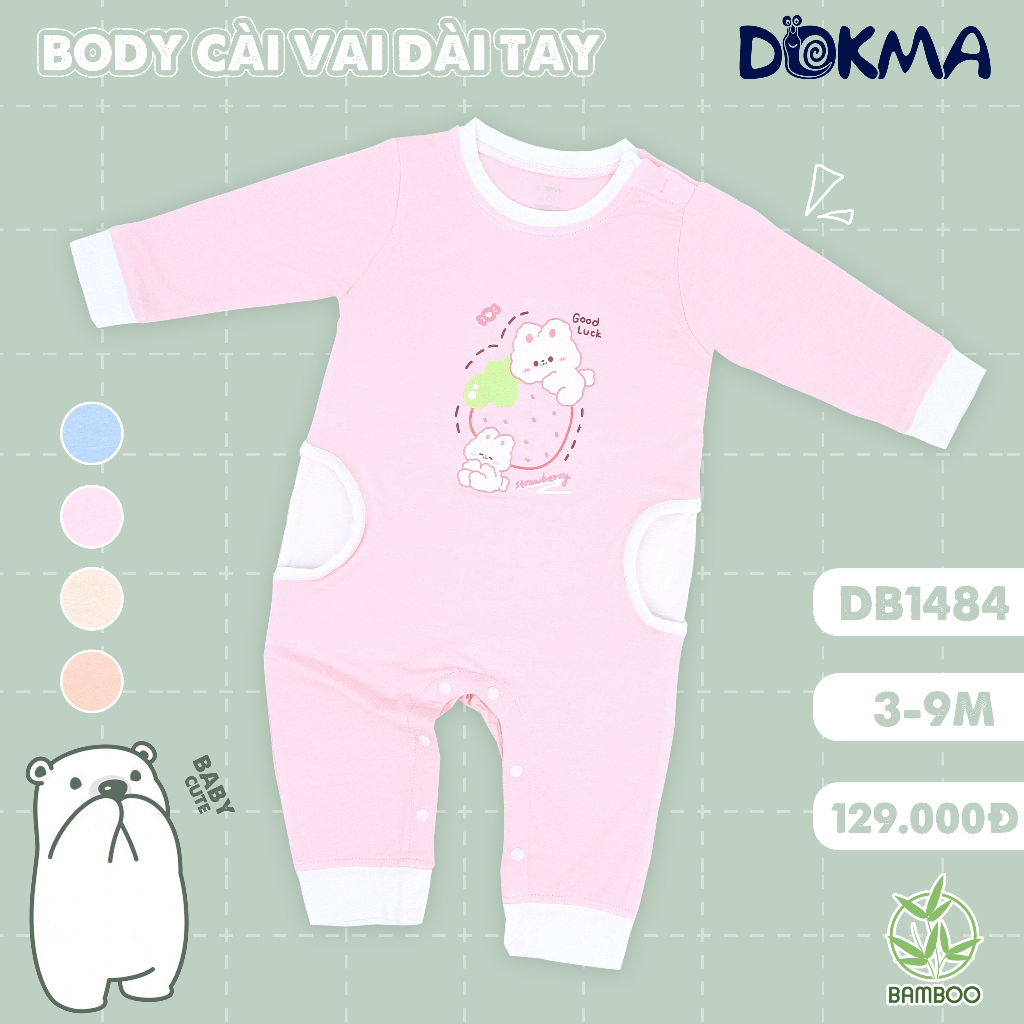💥 Body sơ sinh dài tay chất Bamboo siêu đẹp 1-9 tháng tuổi Dokma DB818 DB1484
