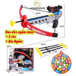 Cung Tên, Nỏ thể thao cho bé hàng sẵn có bao gồm 3 cung, 1 ống ngắm lazer, 1 bia chất lượng đảm bảo