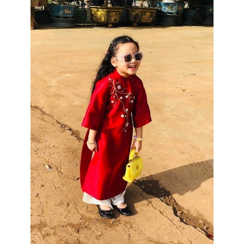 Áo dài bé gái 💝FREESHIP💝 Áo dài cho bé gái xinh xắn giá rẻ