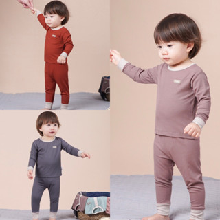 bộ thun tăm dài tay Cookie cổ tròn mềm mại cho bé trai bé gái CK29968