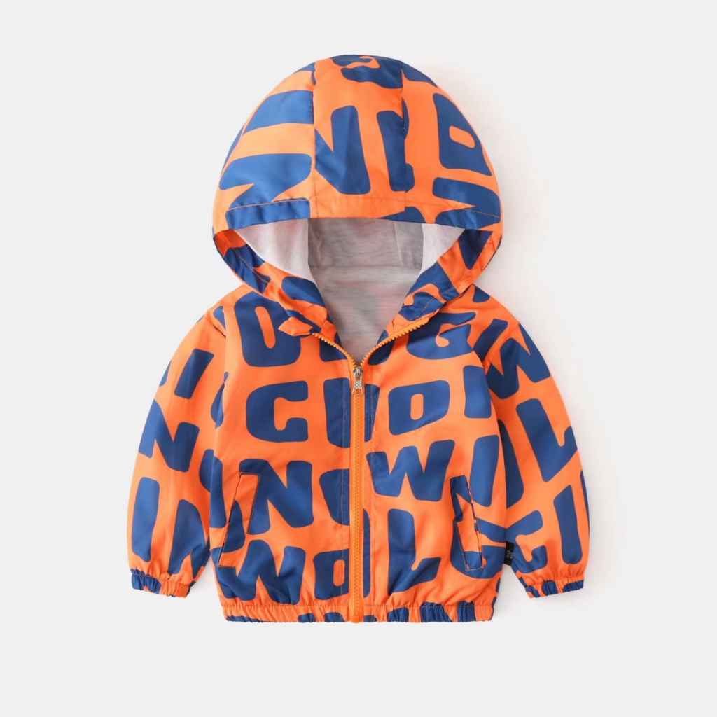 Áo khoác gió lót cotton họa tiết siêu xinh cho bé trai bé gái