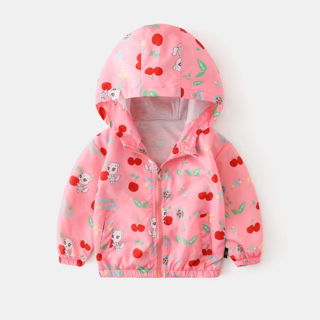 Áo khoác gió lót cotton họa tiết siêu xinh cho bé trai bé gái