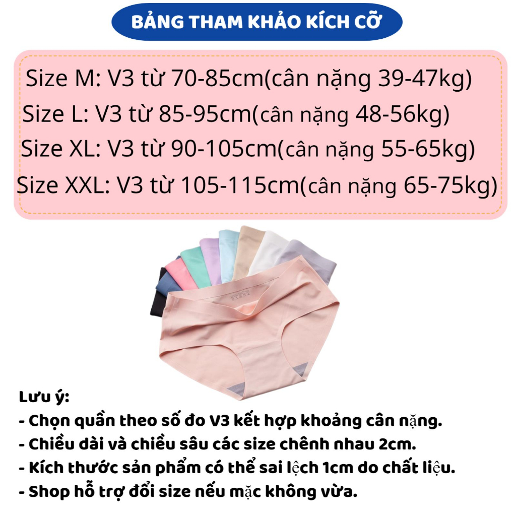 Quần Lót Nữ Đúc Su thun lạnh không đường may cao cấp , quần chip nữ mềm mại kháng khuẩn danbikini MÃ 810