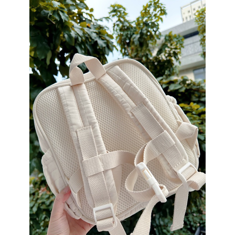 Balo chuẩn Hàn 3 màu xinh xắn thêu tên theo yêu cầu cho bé đi học