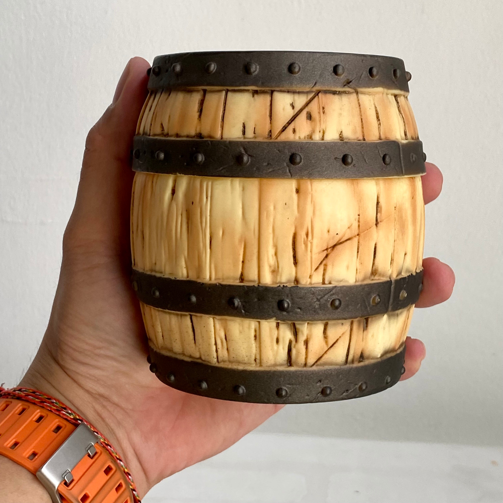 Mô hình thùng gỗ One piece cao 11CM - mô hình trang trí hình cái thùng - ONEPIECE FIGURINE