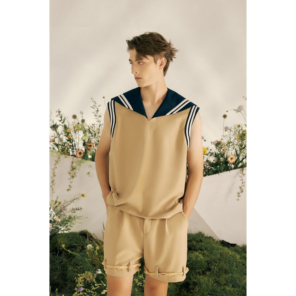 BLANKESPACE Áo Tanktop Navagio Tanktop Vải Cotton Thời Trang Nam Nữ Unisex