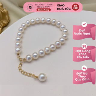 Vòng Tay Ngọc Trai Hạt 8ly Độ Sáng 4A - Ngọc Trai Trường Thịnh
