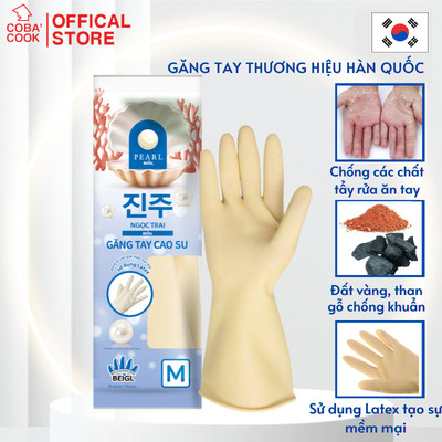 Găng Tay Cao Su Tay Lửng Ngọc Trai Size M Thương Hiệu BEIGL