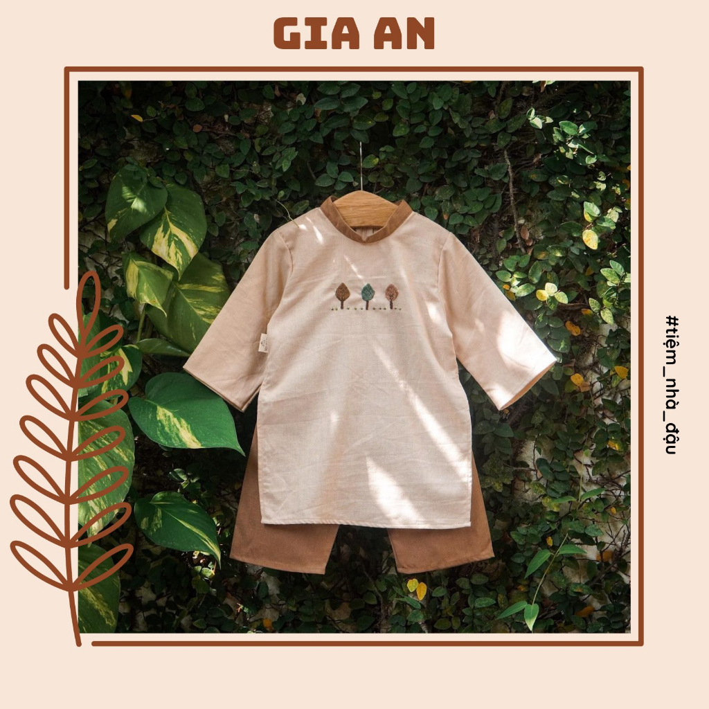 Gia An - Áo dài bé trai thiết kế cao cấp - thêu tay