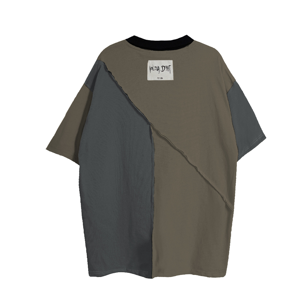 Áo thun VOLEUR - SCRAPPED TAUPE & ASPHALT 3.0 , vải thun 2 chiều 99% cotton 250g