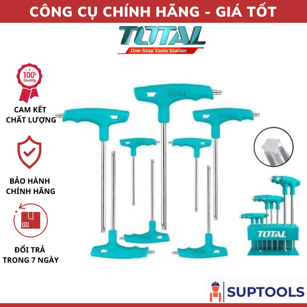 Bộ 8 chìa lục giác bông tay cầm chữ T THHW80836 Bộ khóa lục giác [Đồ nghề chính hãng]