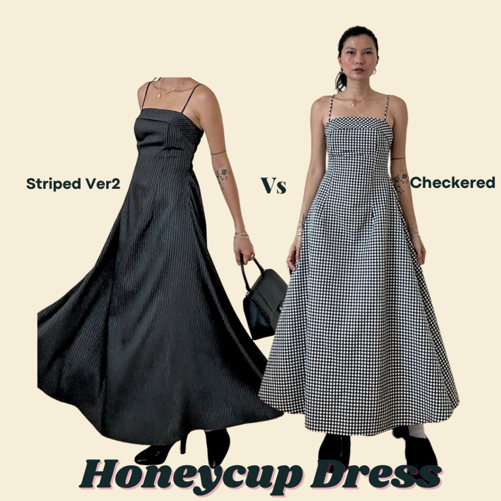 MADAMN - HONEYCUP DRESS- Váy Hai Dây Quây, Kèm Dây Nịt, Xoè Tùng Váy.