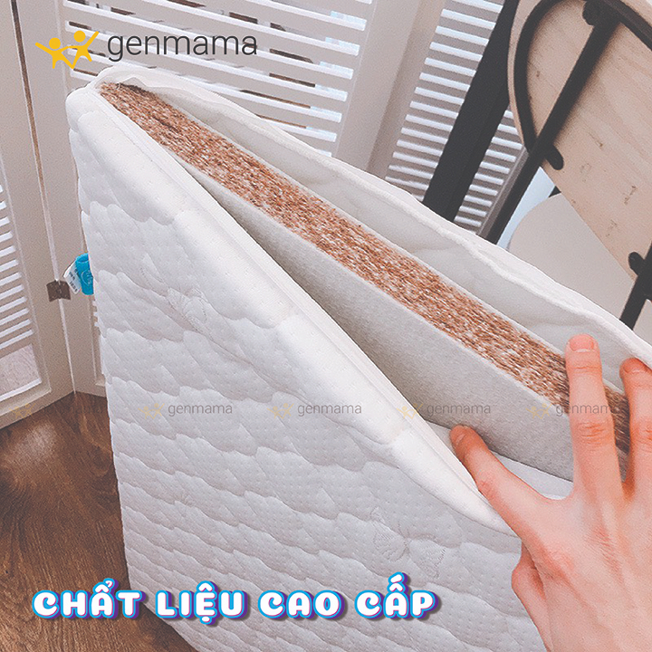 Nệm Xơ Dừa Cho Cũi Bé 100% Xơ Dừa Tự Nhiên, Thoáng Mát, Đệm Ngủ Cho Bé Sơ Sinh, Đệm Cũi Cho Bé Genmama
