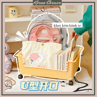  Khay Đựng Đồ Decor Có Bánh xe Di Chuyển