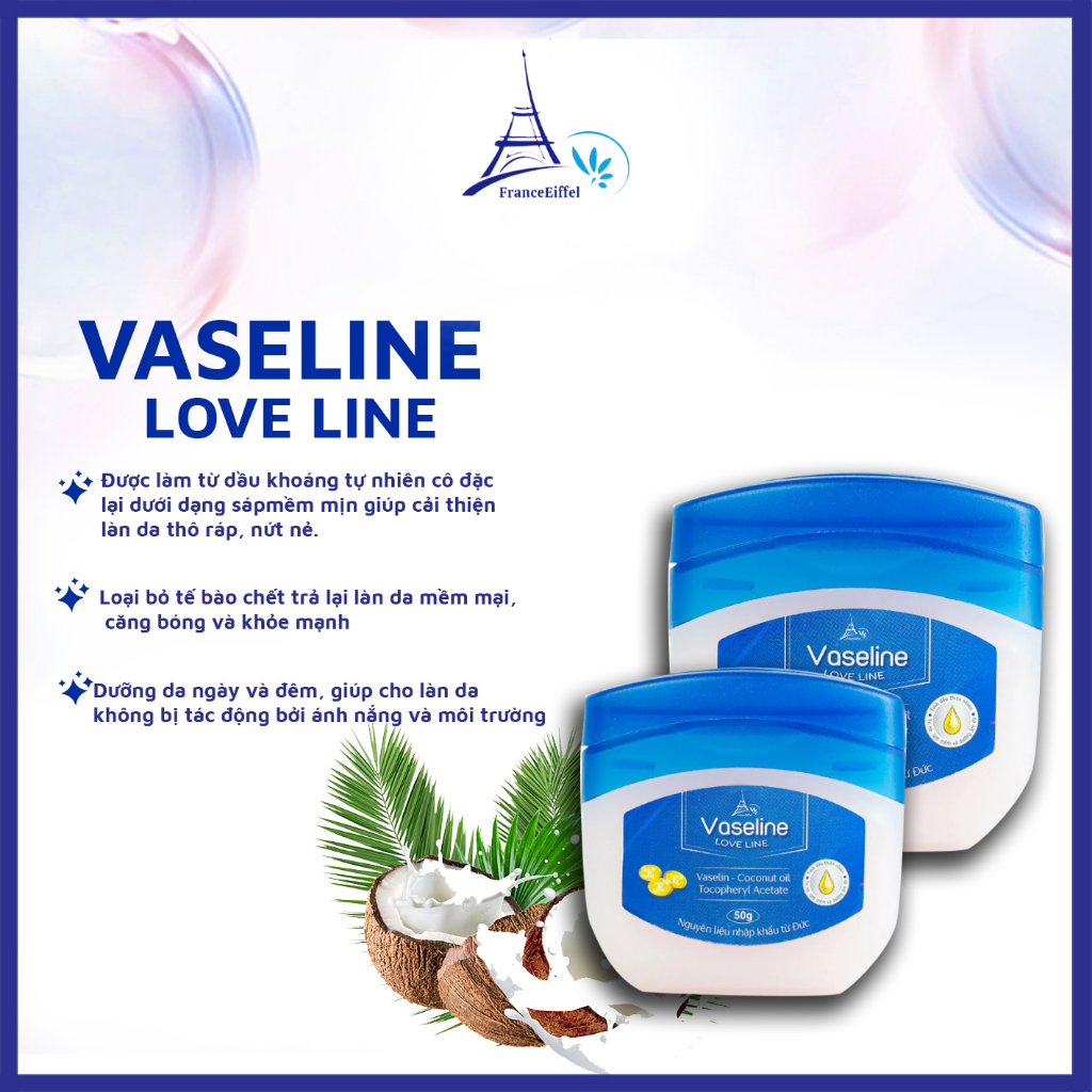 Sáp Dưỡng Ẩm Đa Năng Vaseline Love Line - FranceEiffel Lọ 50ml