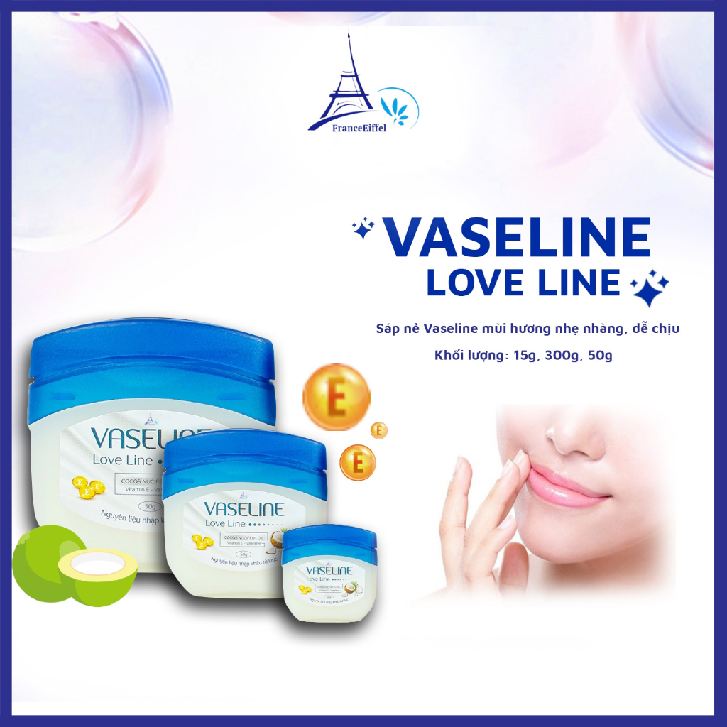 Sáp Dưỡng Ẩm Đa Năng Vaseline Love Line - FranceEiffel Lọ 50ml