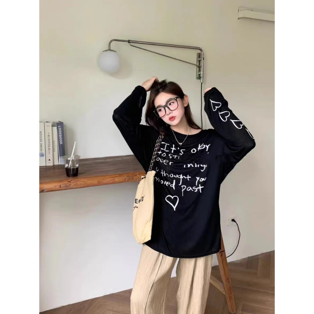 Áo thun thu đông tay dài, áo phông giấy mỏng nữ hàng QC loại 1 SINSIN