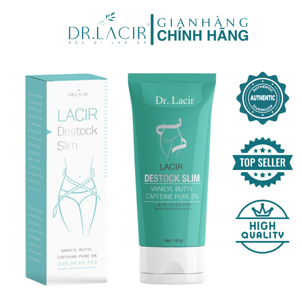 Kem tan mỡ, hạn chế tích tụ mỡ Destock Slim của Dr. Lacir trọng lượng 180gr