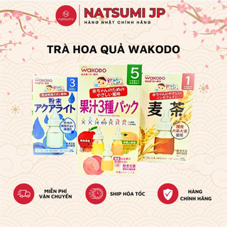 Trà Wakodo vị lúa mạch, trà xanh, điện giải đủ vị Nhật Bản cho bé ăn dặm