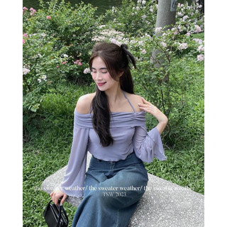 Áo lưới tay loe X038