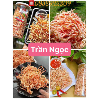 Khô mực xé sợi hấp nước dừa 1 hũ 250gr