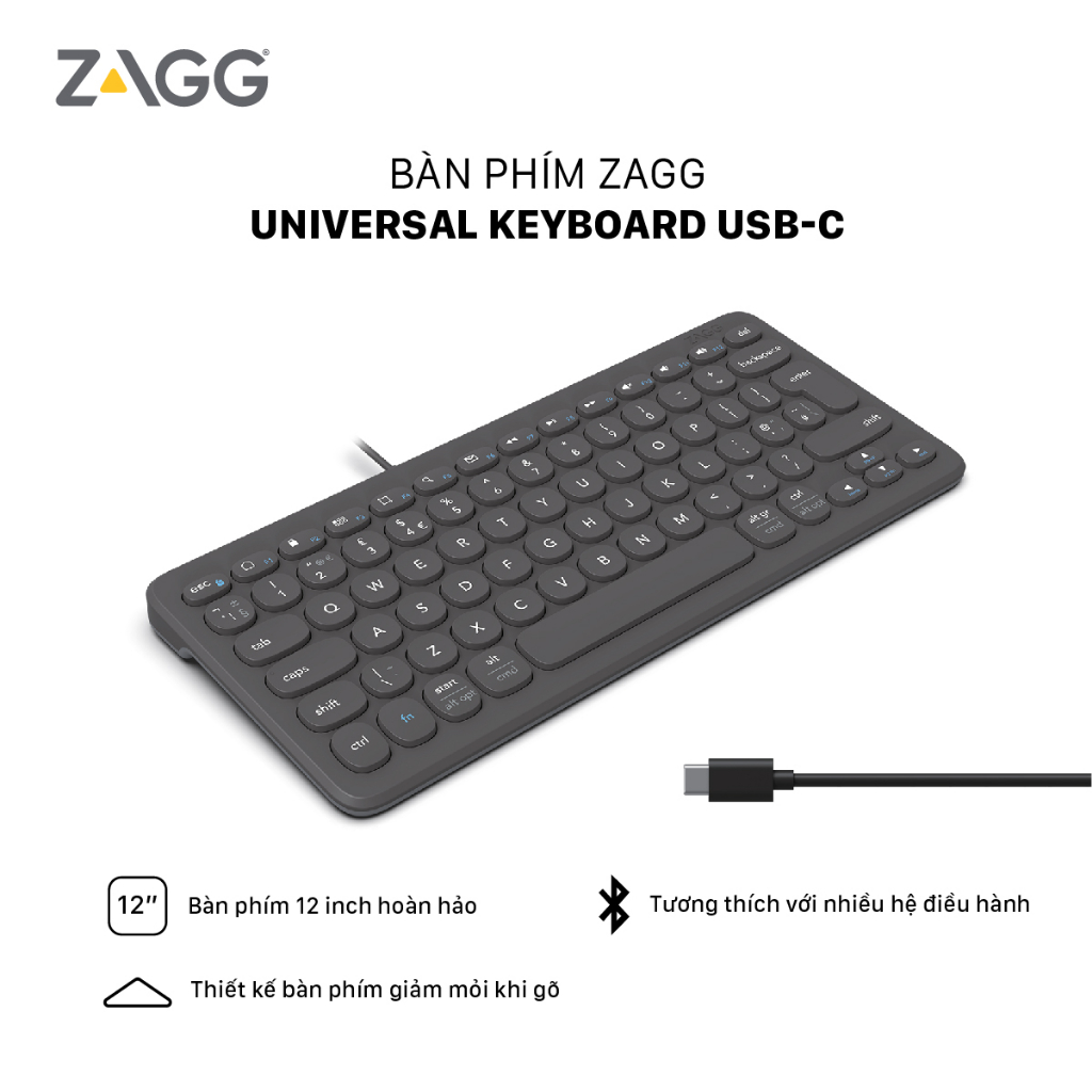 Bàn phím ZAGG Universal Keyboard Type C / Lning