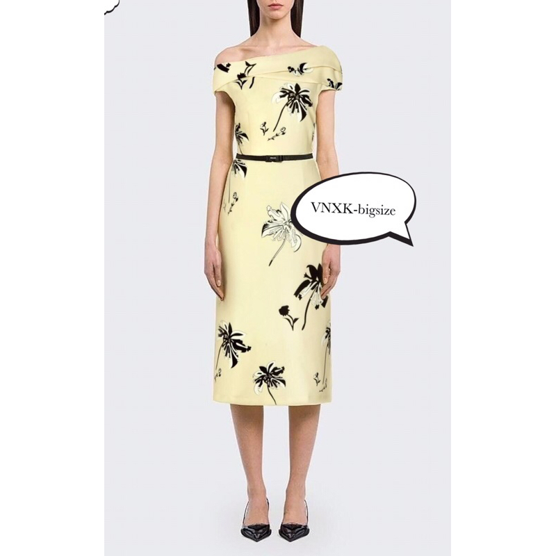Đầm Calvin Klein cổ lệch vai size 4( ( eo 78-80)