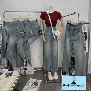 Quần jean ống rộng sành điệu