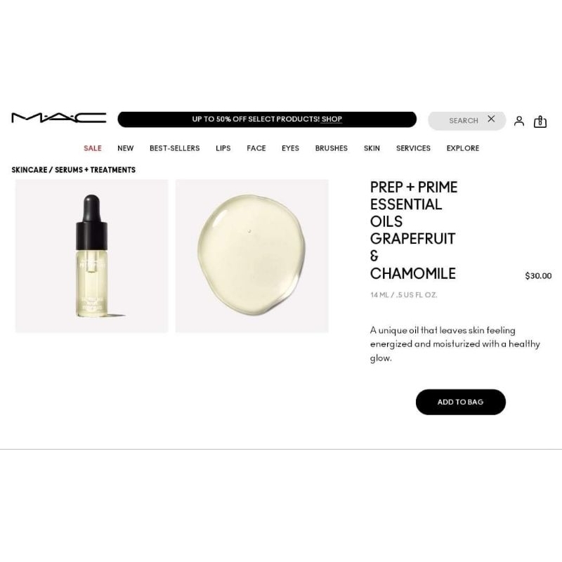 Tinh Dầu MAC Prep Prime Essential Oil