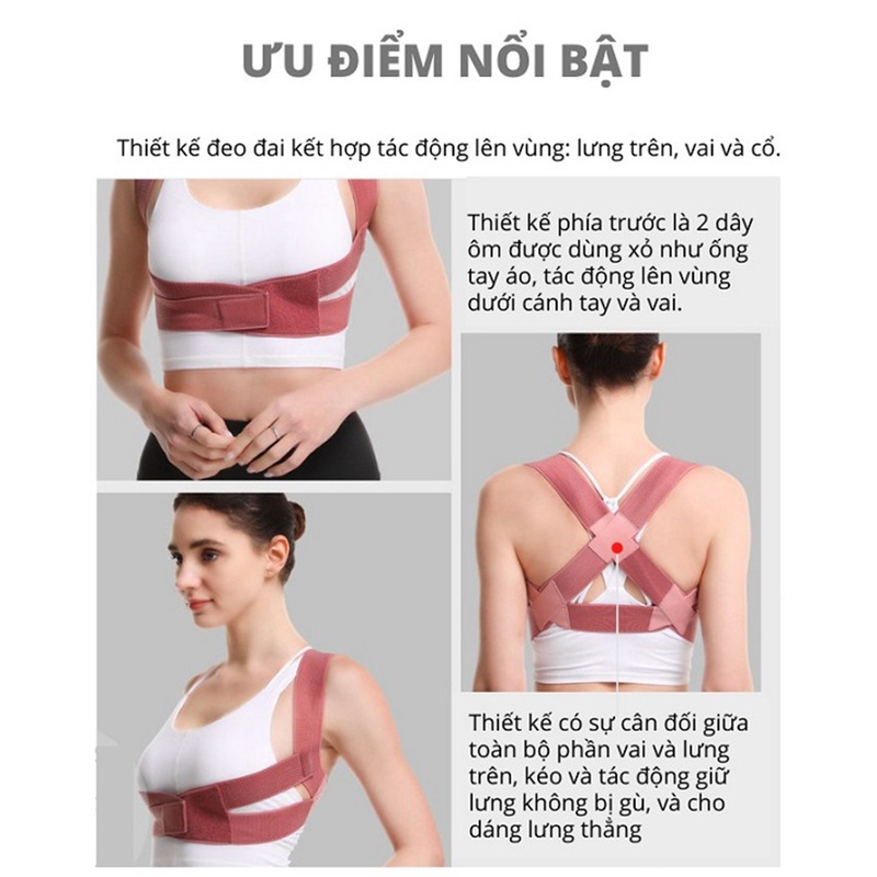 Đai Bảo Vệ Vòng 1 Chống Gù Lưng, Định Hình nâng đỡ ngực Lưng Khi Yập Gym, Yoga, Nhảy Dây Cho Nam Nữ nhập khẩu TD1 SUVADO