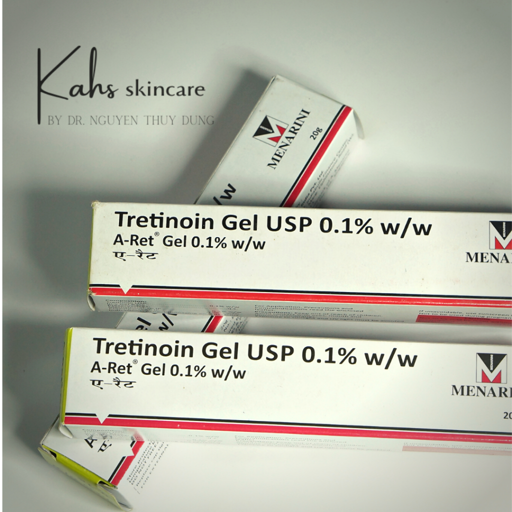 Tretinoin Aret gel 0.025%-0.05%-0.1% giảm mụn, ngăn ngừa lão hoá