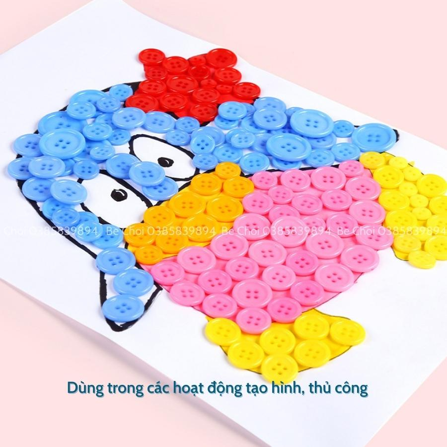 Cúc nhựa cho bé tạo hình, làm tranh, đồ thủ công, handmade, thú vị, sáng tạo