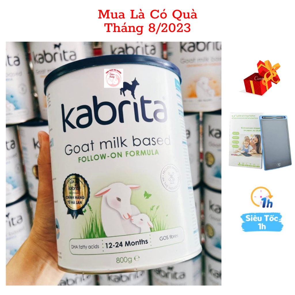 Sữa dê Kabrita chính hãng nhập khẩu Hà Lan cho bé số 1, 2, 3 loại Lon 400g, 800g Date 2024 - 1 Đổi 1 Nếu Lỗi NSX