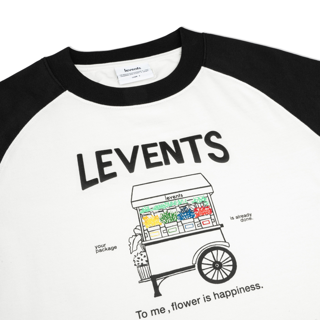 Áo Thun Levents Flower Cart Raglan Regular Tee/ Black