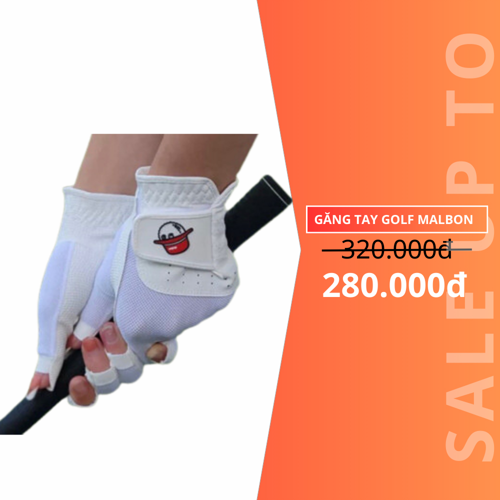 Găng tay golf nữ MALBON Hàn Quốc Thoáng Khí Chống Mài Mòn Màu Trắng Hồng Cho Nữ