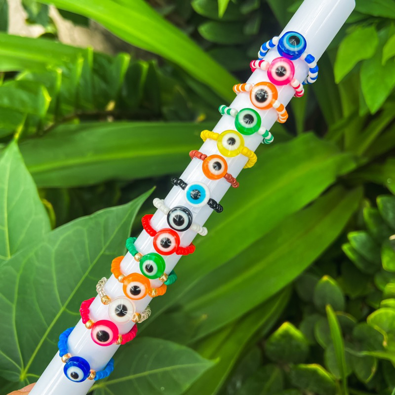 Nhẫn Evil Eye hat cườm thời trang