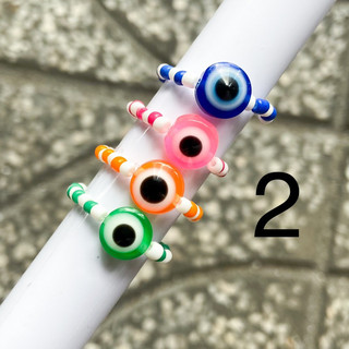 Nhẫn Evil Eye hat cườm thời trang