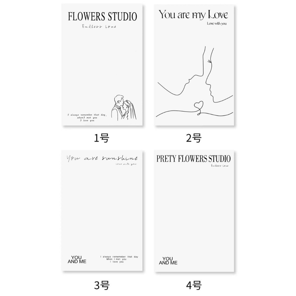 Tập 20 tờ giấy gói hoa LOVE ,studio, you are, flower sang chảnh khổ 30x45cm chống nước