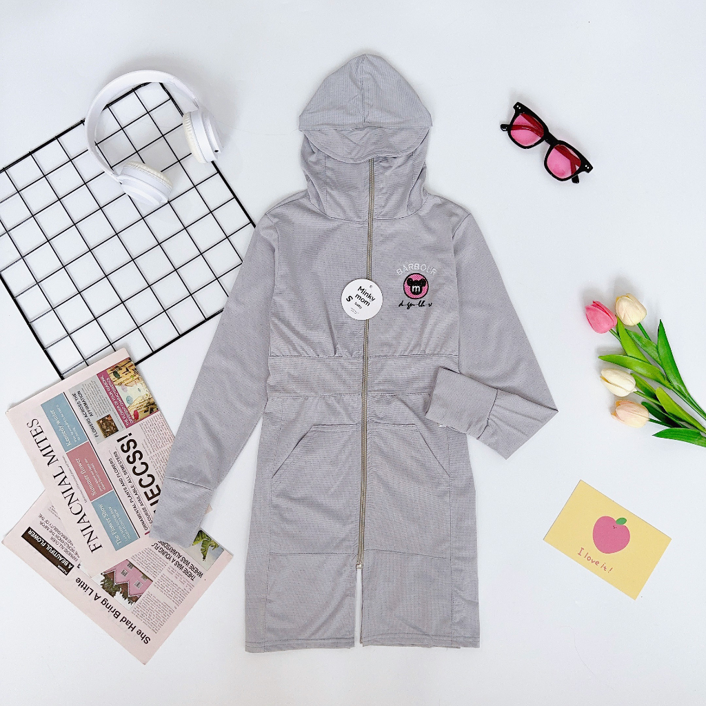 Áo chống nắng cho bé, áo choàng nắng toàn thân dáng dài thông hơi kim cương cho bé gái, bé trai