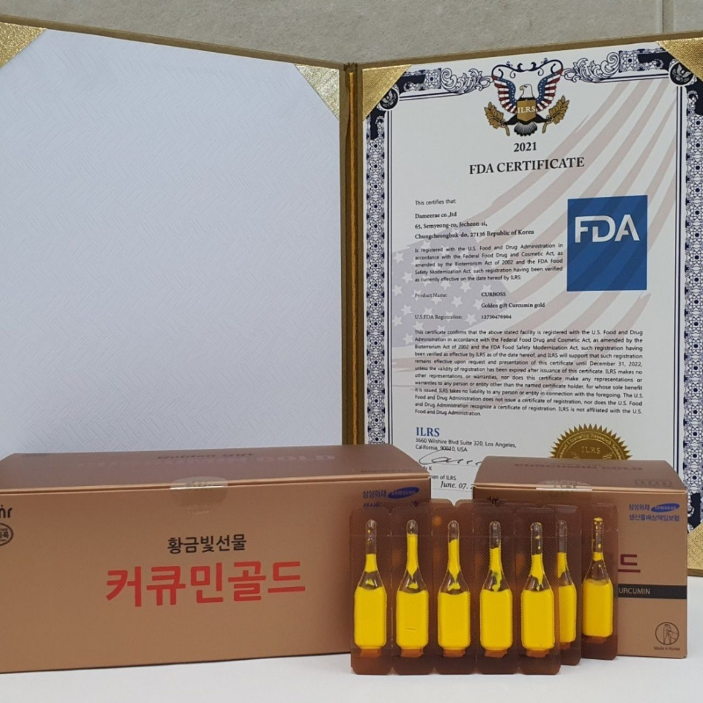 Nghệ Nano Curcumin Gold Hàn Quốc 100 Ống đẹp da, giữ dáng, chống lão hóa CHÍNH HÃNG